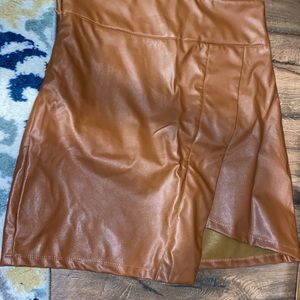 Shein leather skirt